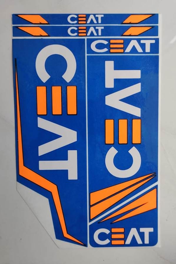 Self Adhesive, Vinyl Plastic, Cricket Bat Sticker -  CEAT