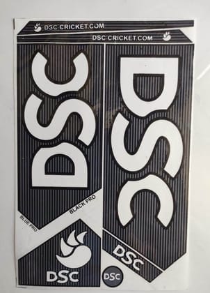 Self Adhesive, Vinyl Plastic, Cricket Bat Sticker -  DSC