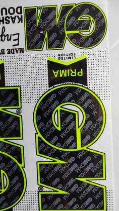 Self Adhesive, Vinyl Plastic, Cricket Bat Sticker -  GM