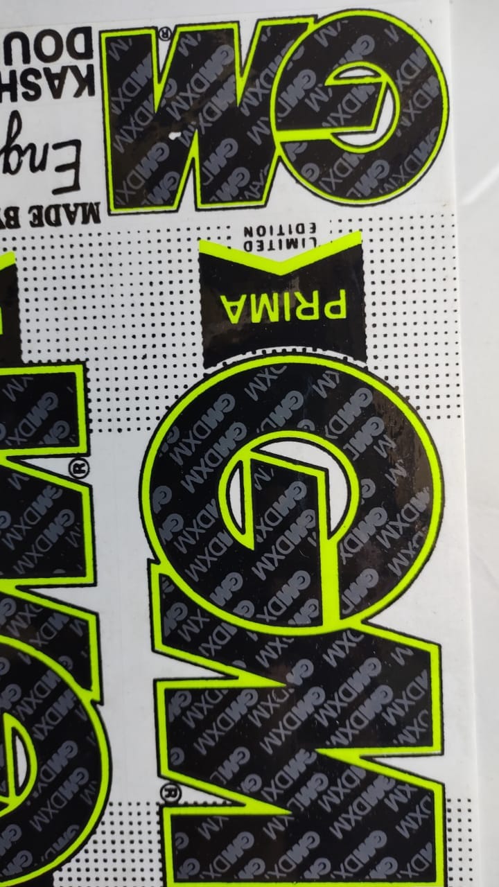 Self Adhesive, Vinyl Plastic, Cricket Bat Sticker -  GM