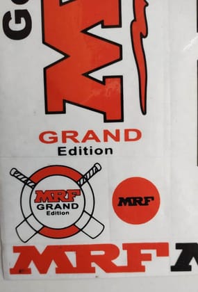 Self Adhesive, Vinyl Plastic, Cricket Bat Sticker -  MRF TRANSPARENT