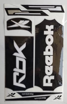 Self Adhesive, Vinyl Plastic, Cricket Bat Sticker -  REEBOK