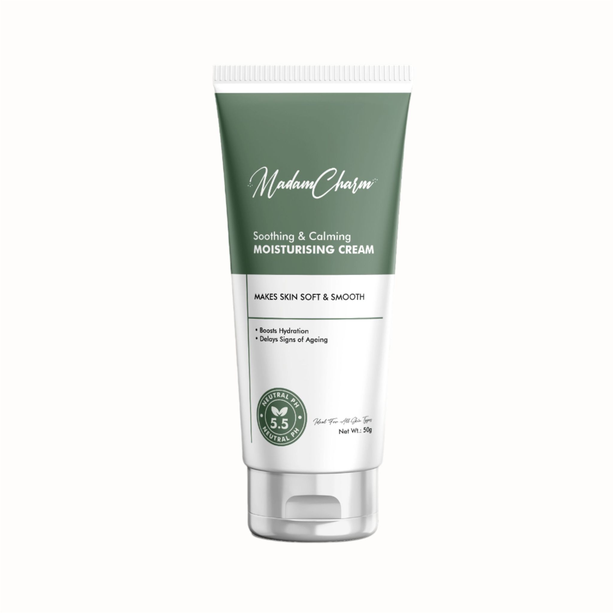 MadamCharm Moisturizing Cream | Neutral PH 5.5 | Vitamin E | 50g