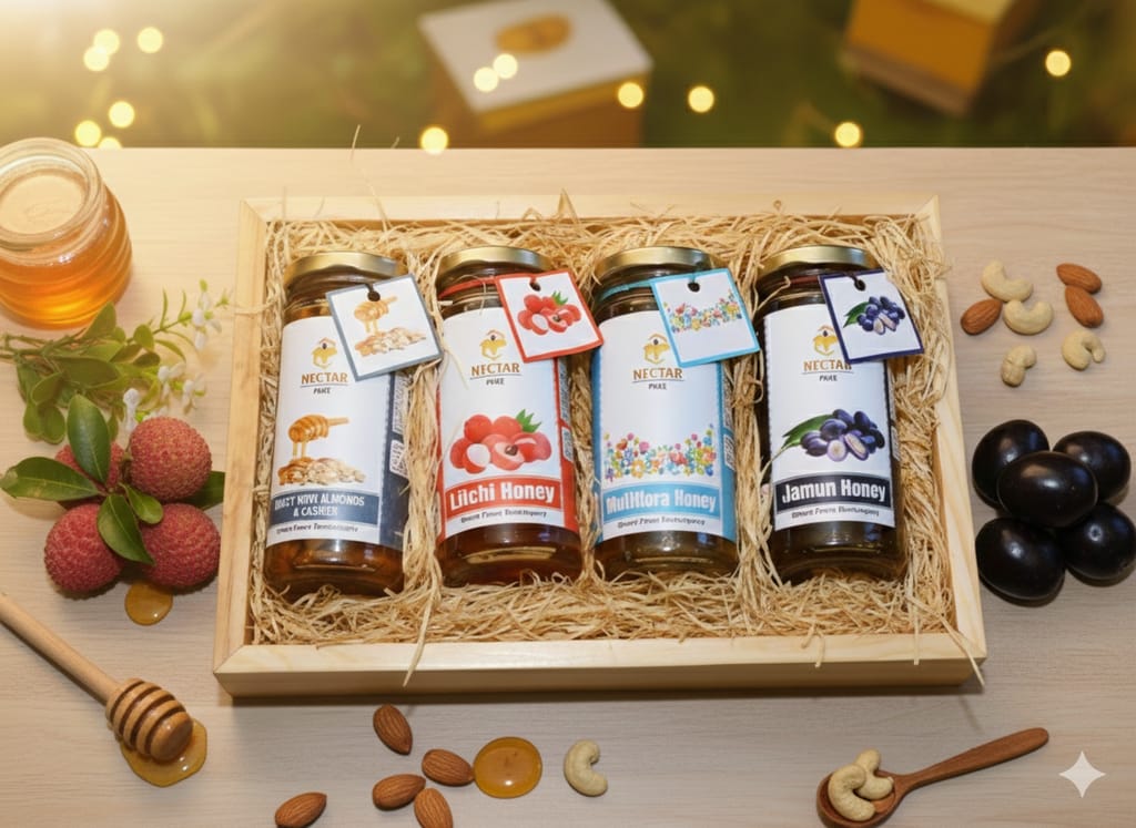 Honey Strap 4人組グッズ集 Buy best quality Honey Combo gift pack with wooden pine tray