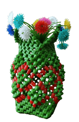 Big-sized  flower vase made of plastic wire