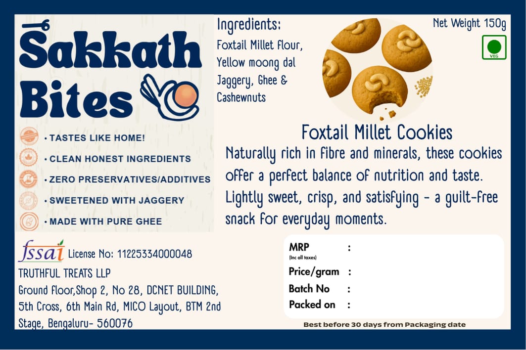 Foxtail Millet Cookies