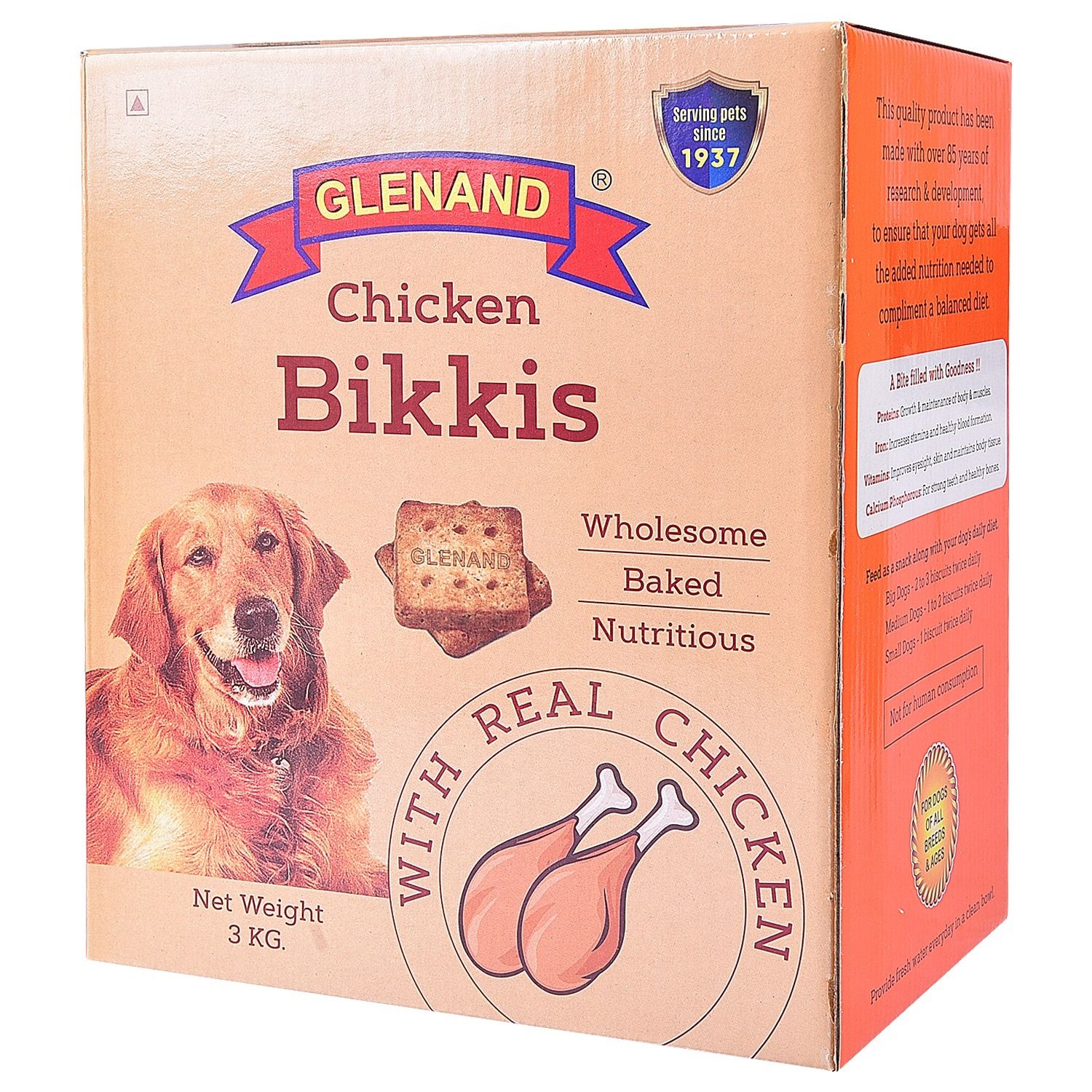 Glenand Dog Chicken Bikkis 3kg