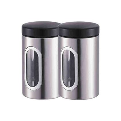 Bergner Tidy Home Stainless Steel 2 pcs Canister Set. 2.2L
