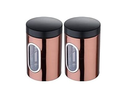 Bergner Tidy Home Stainless Steel 2 pcs Canister Set. 2.2L