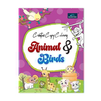 Creative Copy Coloring Book of Animals And Birds Coloring Book For Kids.