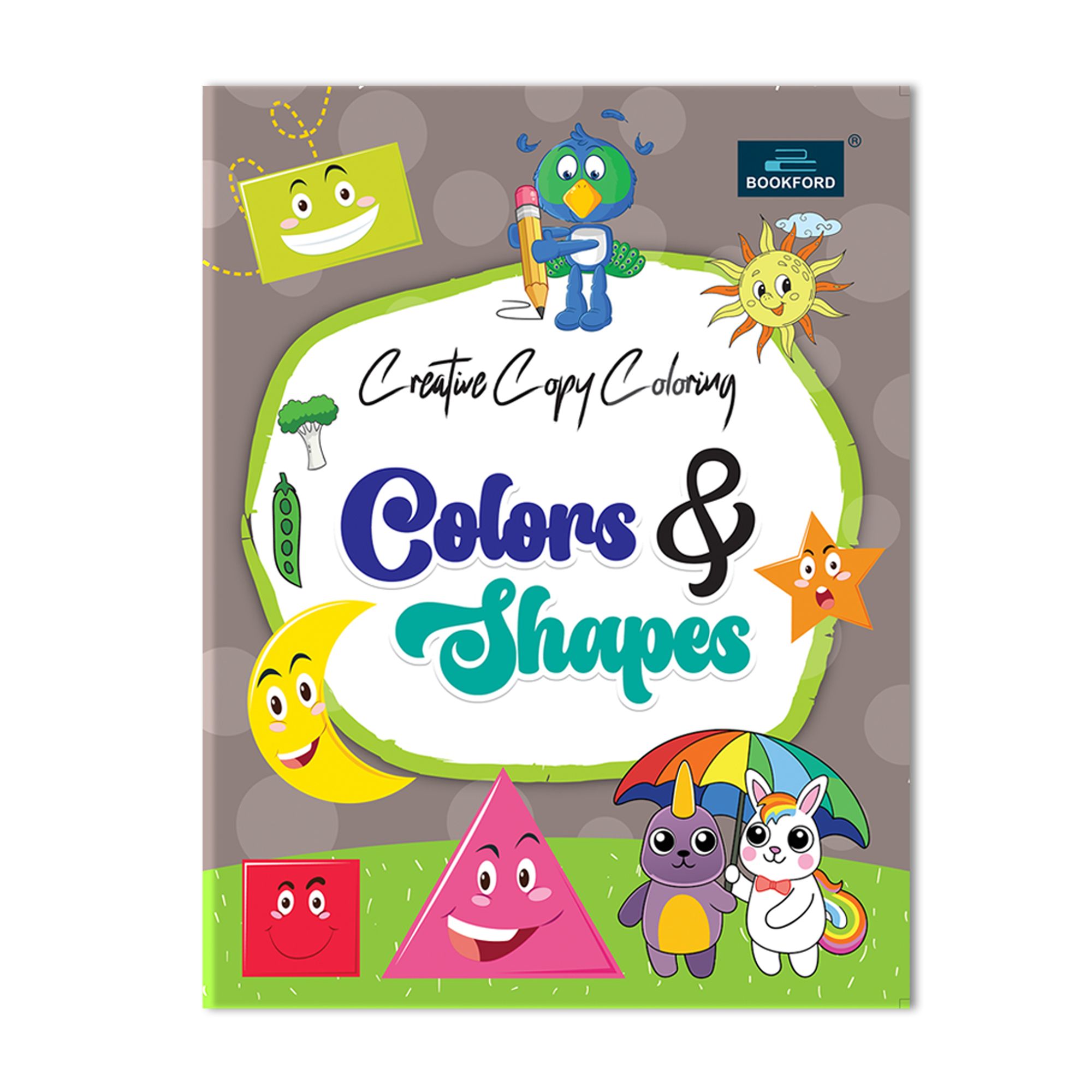 Creative Copy Coloring Book of Colours And Shapes For Kids 