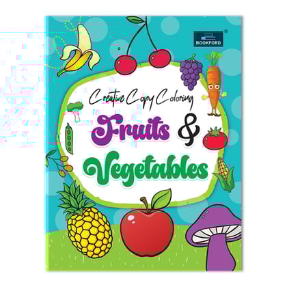 Creative Copy Coloring Book of Fruits And Vegetables Coloring Book For Kids 