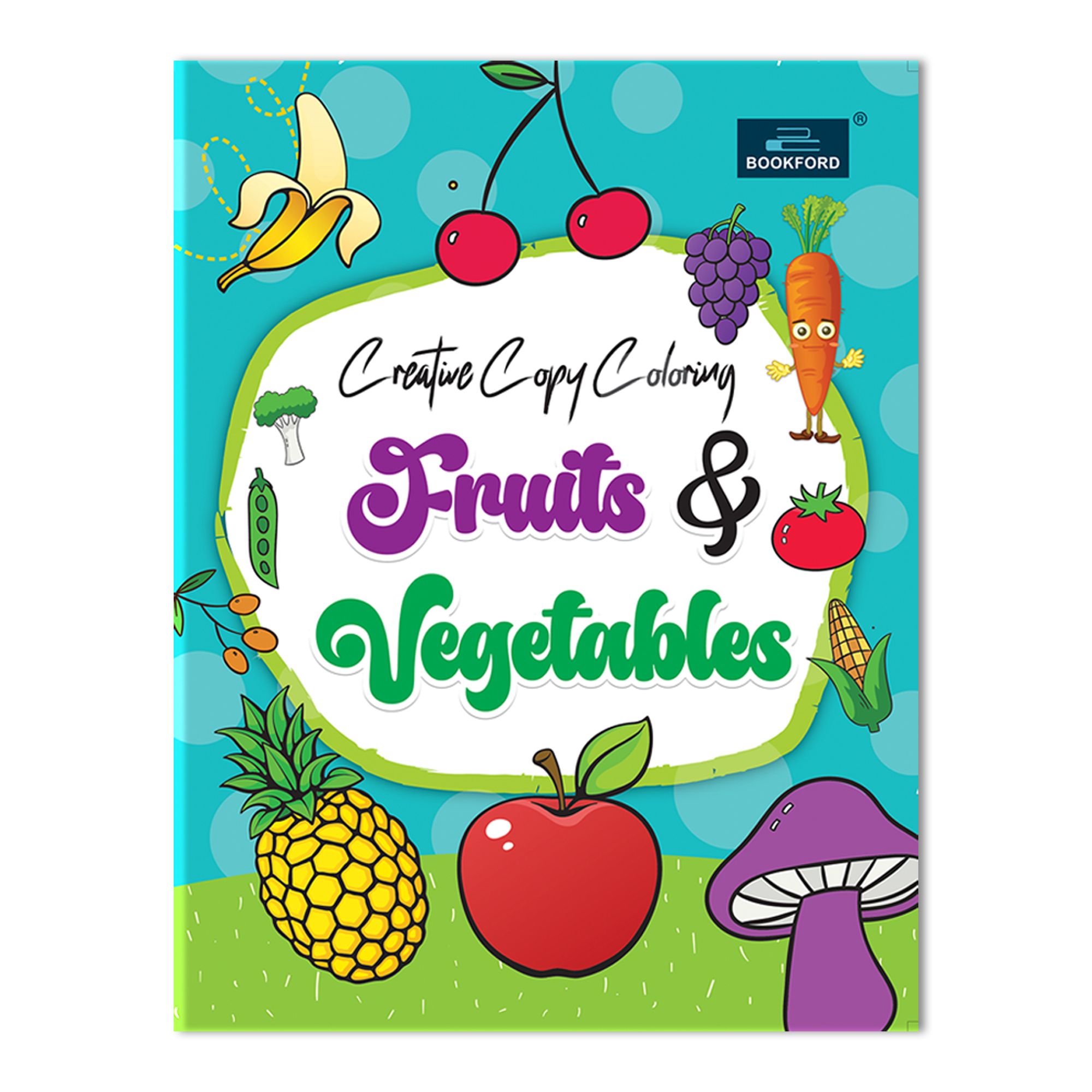 Creative Copy Coloring Book of Fruits And Vegetables Coloring Book For Kids 