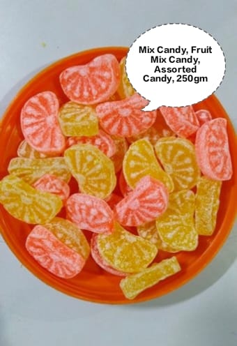 Mix Candy, Fruit Mix Candy, Assorted Candy, Fruit Flavoured Candy, Jelly Fruit Candy 250gm