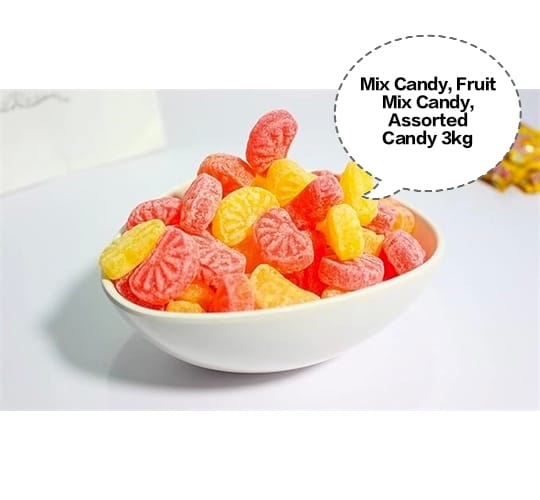 Mix Candy, Fruit Mix Candy, Assorted Candy, Fruit Flavoured Candy, Jelly Fruit Candy 3kg
