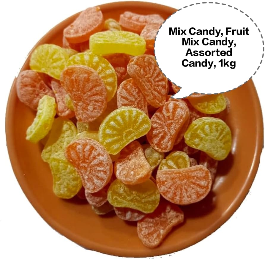 Mix Candy, Fruit Mix Candy, Assorted Candy, Fruit Flavoured Candy, Jelly Fruit Candy 1kg