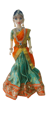 Traditional Indian Decorative Half Saree Doll