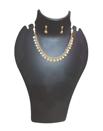 Traditional Gold-Plated Floral Necklace Set