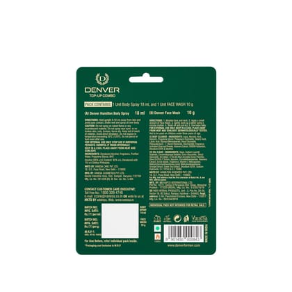 Denver Top-Up Combo with Hamilton Body Spray & Face Wash(Pack of 4)