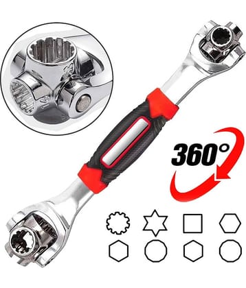 48 in 1 Socket Wrench Tools Works with Spline Bolts Torx 360 Degree 6-Point Universal Furniture Car Repair Hand Tool Handles up to 135kg of Pressure Universal Hand Tool Wrench