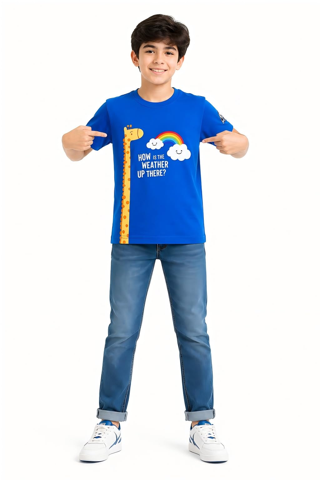 KUCHU Unisex Tshirt (8 Years- 9 Years) | Made of Super Combed Cotton-Modal Natural Fiber Better Than 100% Cotton| Soft & Breathable Fabric| Unique Digitally Printed Design |Weather