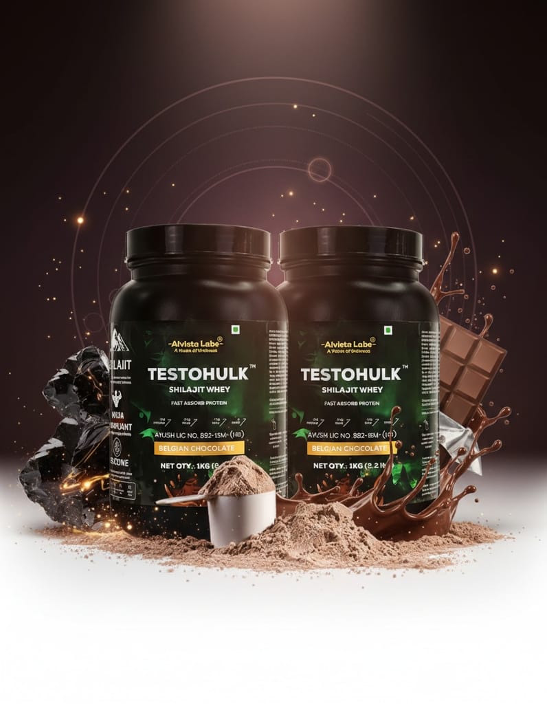 PACK OF 2 TESTOHULK SHILAJIT WHEY FAST ABSORB PROTEIN ( Each 1 kg)