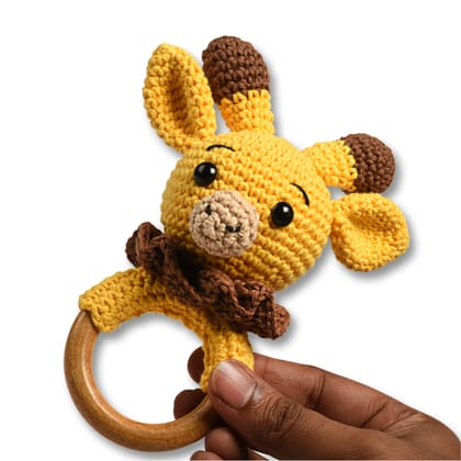 Toy Antiqua Giraffe Rattle Premium Handcrafted  Toy