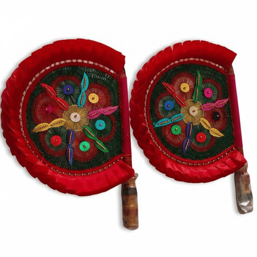 Red Handmade Fan