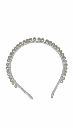 White Pearl Beaded Hairband