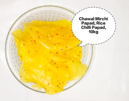 Chawal Mirchi Papad, Rice Chilli Papad, Spicy Rice Papad, Mirchi Papad, Chilli Rice Fry Papad 10kg