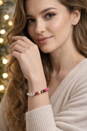 Pastel Bloom Charm Bracelet