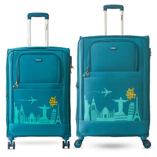 Salsa Plus 68cm 78cm - Soft Luggage Trolley Bags Combo Set 2 - Soft Spinner Wheels Check-In Size Trolley Bag