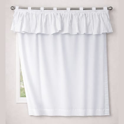 White Frill Cotton Curtain&nbsp;