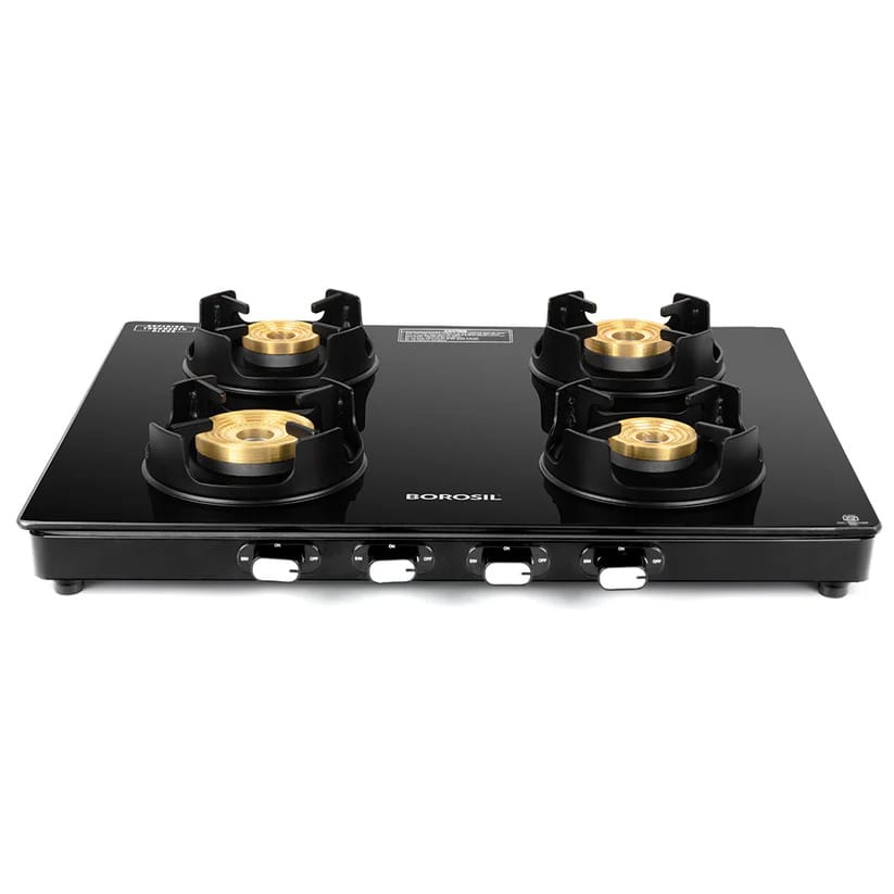 Borosil Flame Star Glass-top Gas Stove 4 Burner - Cookware | Buy online on ZillyBuy