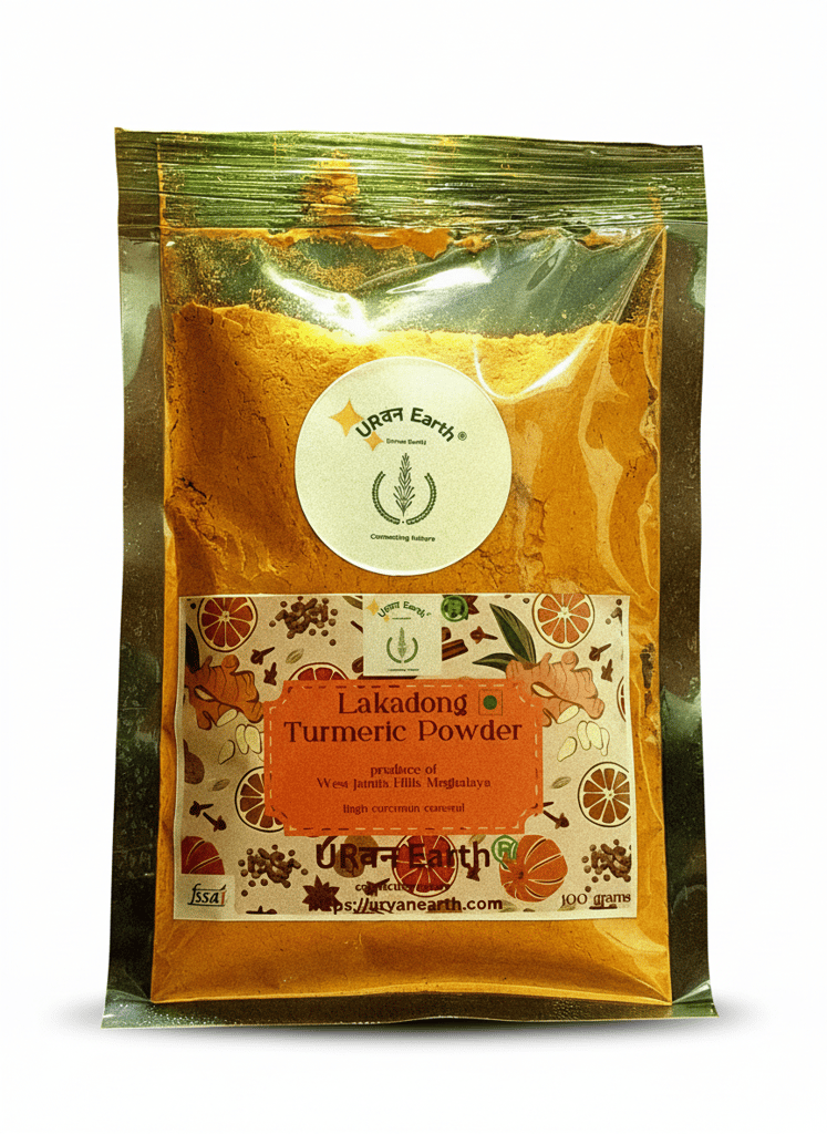 URVAN Earth Lakadong Turmeric Powder - High Curcumin from Meghalaya