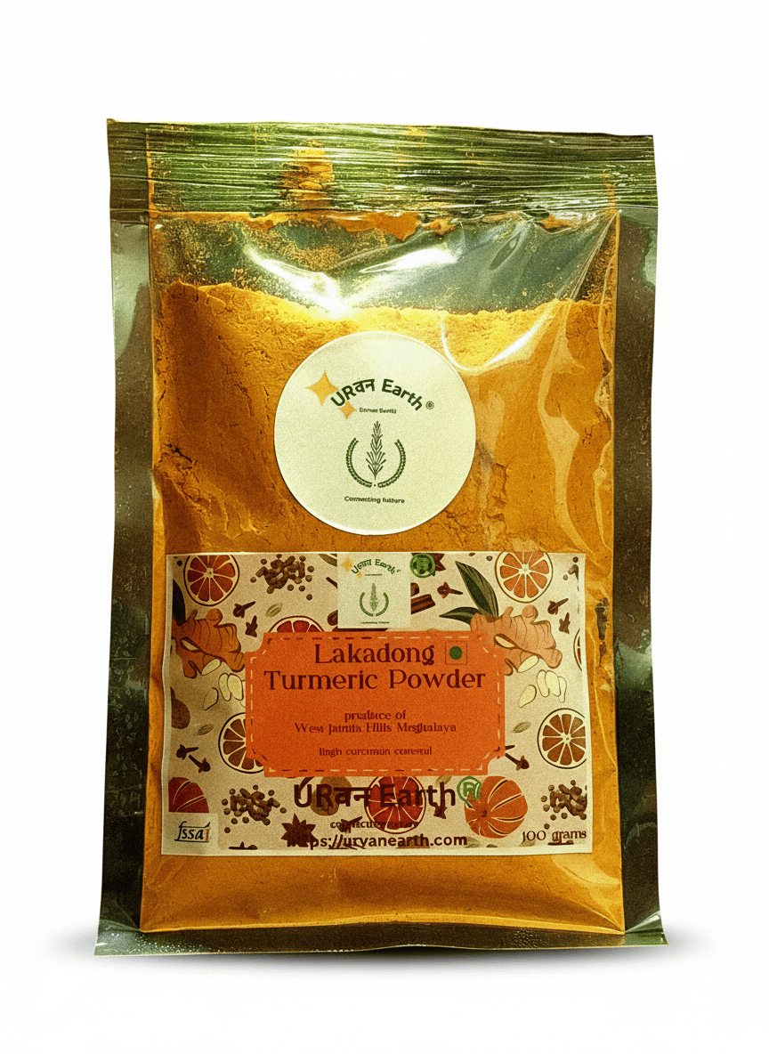 URVAN Earth Lakadong Turmeric Powder - High Curcumin from Meghalaya