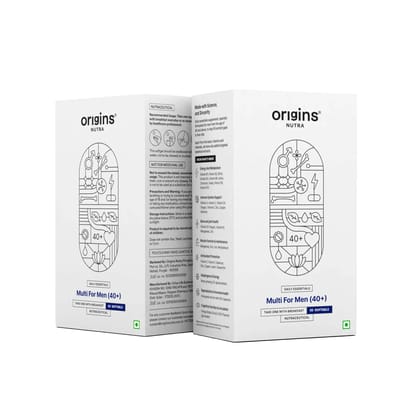 Origins Nutra Multi For Men (40+) | Boost Energy & Metabolism, Immune Support, Bone and Joint Support | Panax Ginseng Extract,Vitamins & Minerals | GMP Certified | Non-GMO | For Men (40+) | 30 So