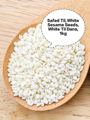 Safed Til, White Sesame Seeds, White Til Dana, Til Seeds, Gingelly Seeds 1kg