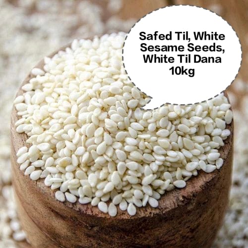 Safed Til, White Sesame Seeds, White Til Dana, Til Seeds, Gingelly Seeds 10kg