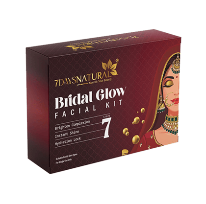 7-Step Bridal Glow Facial Kit (Pack of 1) – Professional Salon-Like Radiance with Turmeric & Essential Oils