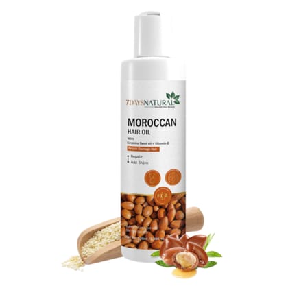 Moroccan Argan Hair Growth Oil 100ml pack of 1 For Strong & Shiny Hair Anti-Hair Fall & Frizz Control deep-conditioning hair oil