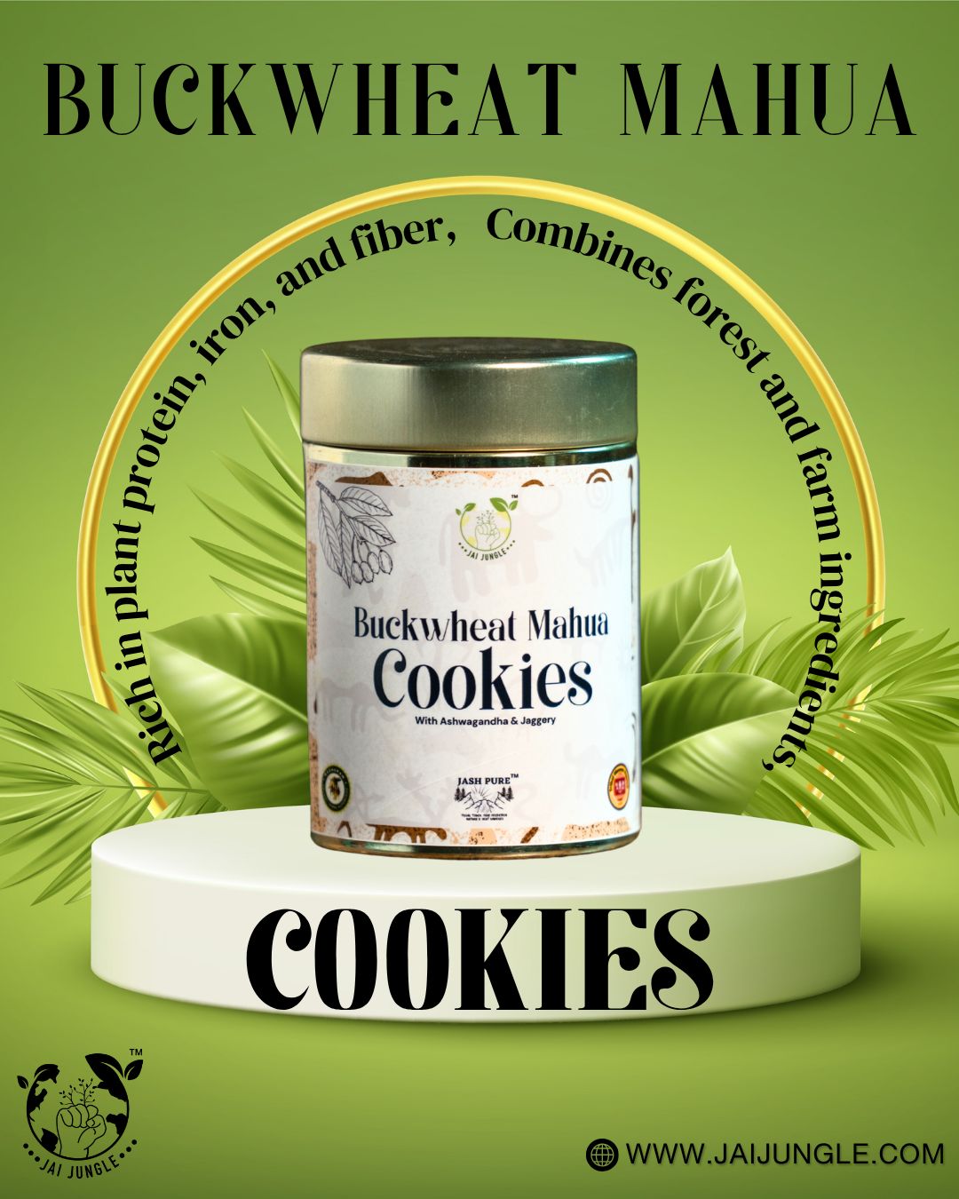 Buckwheat Jaggery Mahua Cookies