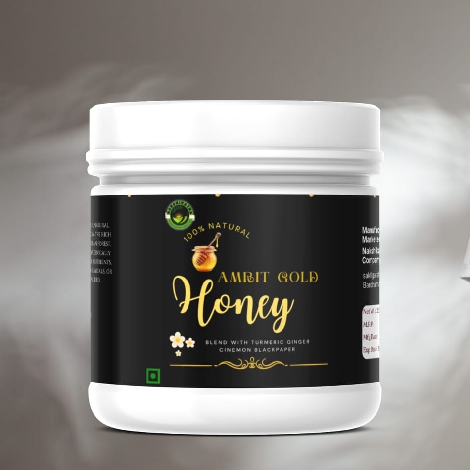 AMRIT GOLD Honey with Turmeric Ginger Cinnamon Black Pepper - 250gm