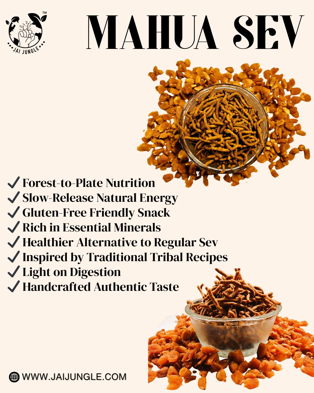 Mahua Protein Sev • Savoury Forest Snack with Mahua & Protein-Rich Ingredients
