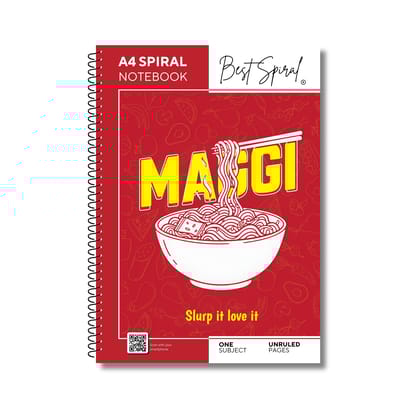 Best Spiral A4 Notebook 300 Pages UnRuled | 70 GSM Thick Paper | Strong Spiral Binding | 700 Micron PP Cover | Pack of 1