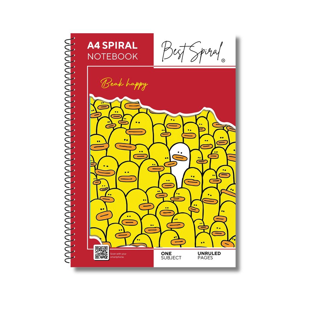 Best Spiral A4 Spiral Notebook 400 Pages Unruled - Pack of 1