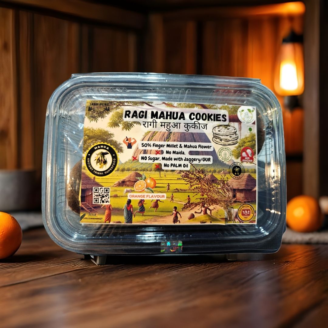 Ragi Mahua Cookies • Orange Flavour (Baked Millet Cookies)