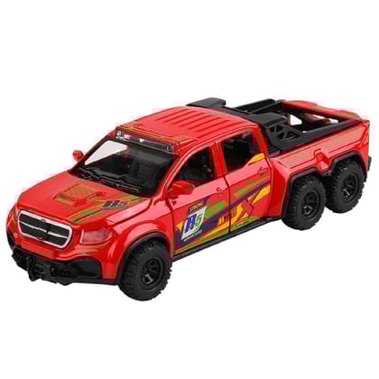 KTRS Enterprise 1:32 X-Class 6 * 6 Pickup Truck Alloy Metal Pull Back Die-cast Car Model Pull Back car Super Openable Doors Sound and Light Doors & Light Music Boys Toys for Kids