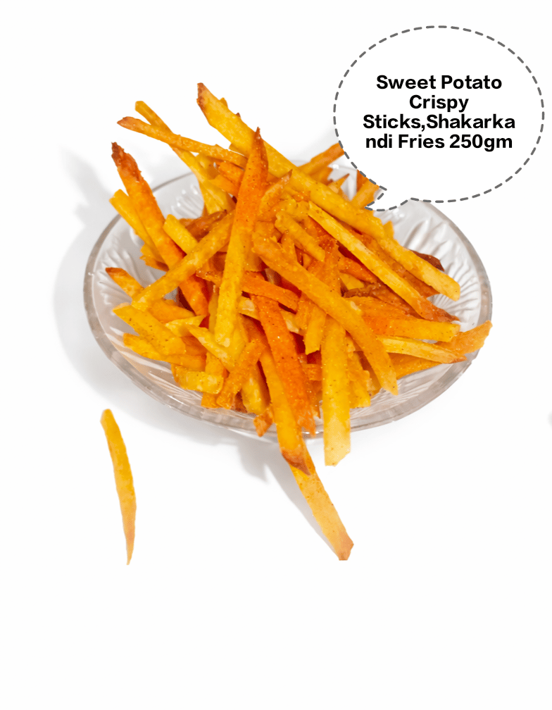 Sweet Potato Crispy Sticks, Shakarkandi Fries, Sweet Potato Finger Chips, Sweet Potato Masala Sticks, Shakarkandi Crunch 500gm