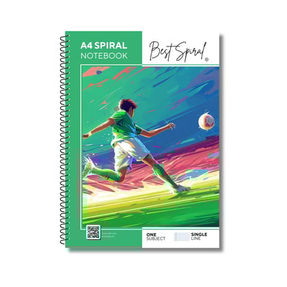 Best Spiral A4 Notebook 200 Pages Ruled | 60 GSM Paper | Strong Spiral Binding | 700 Micron PP Cover | Pack of 1